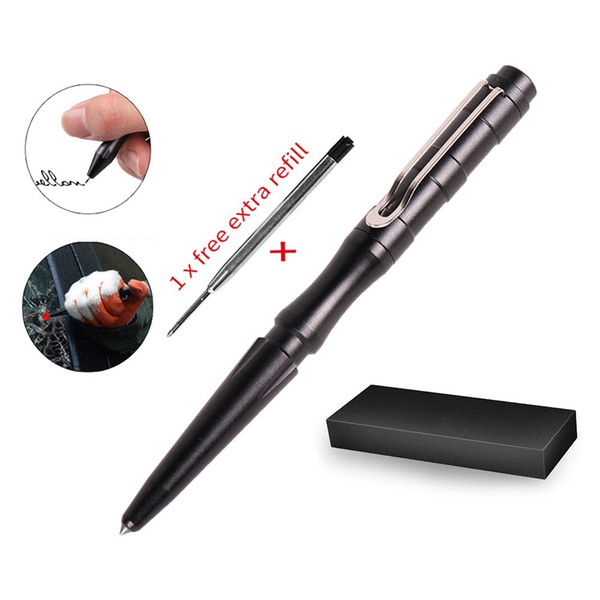 OTA 1pc Self Defense Tactical Pen Pencil with a Free Refill Personal Safety Protection Tungsten Steel Head Emergency Defense Tool