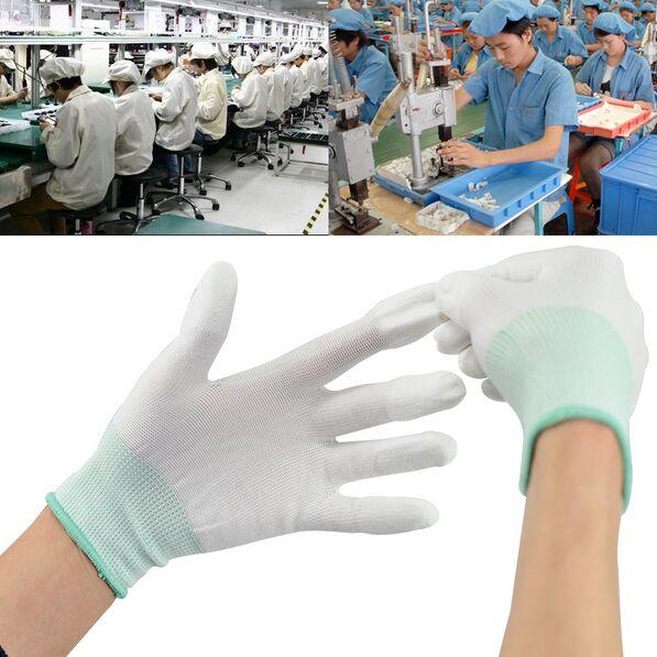 12pair Antistatic Gloves Anti Static ESD Electronic Working Gloves pu coated finger coating finger PC Antiskid for Finger Protection