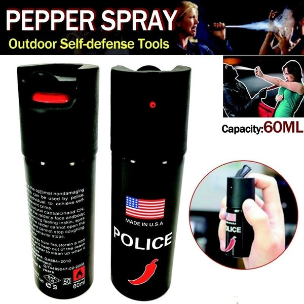 6pcs Police Force Pepper Spray for Self Defense Outdoor Safety Pepper Spray Lady Safe 60 Ml (maximum Safety Protection Times and 10 Ft (3 M)