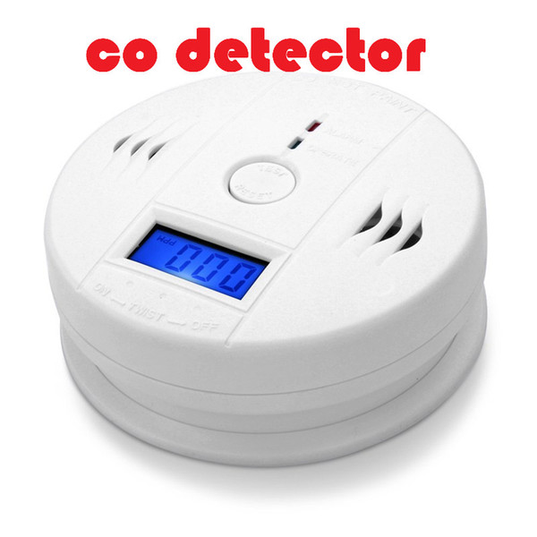 High Sensitive CO Detector Carbon Alarm system Tester Detector Gas Fire Poisoning Detectors LCD Display Security Home Safety Alarms Detector