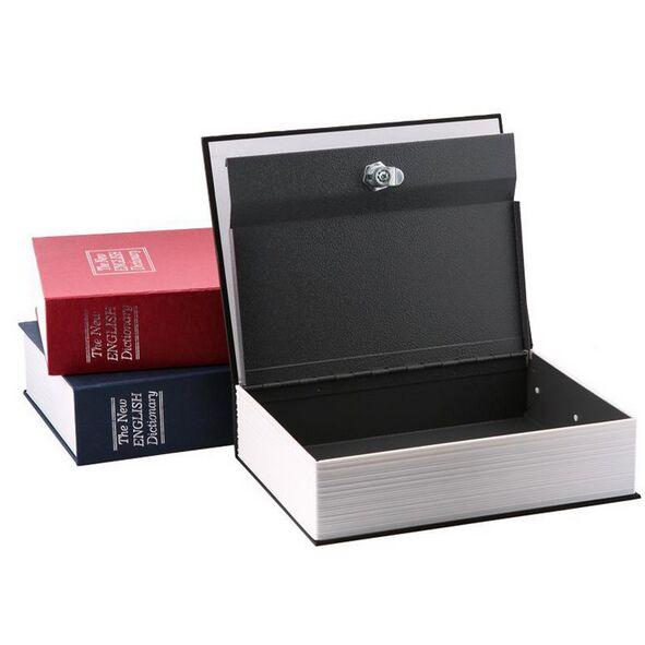 180x115x55mm Safe Box Simulation Dictionary Style Security Secret Book Case Cash Money Jewelry Storage Box Security Key Lock