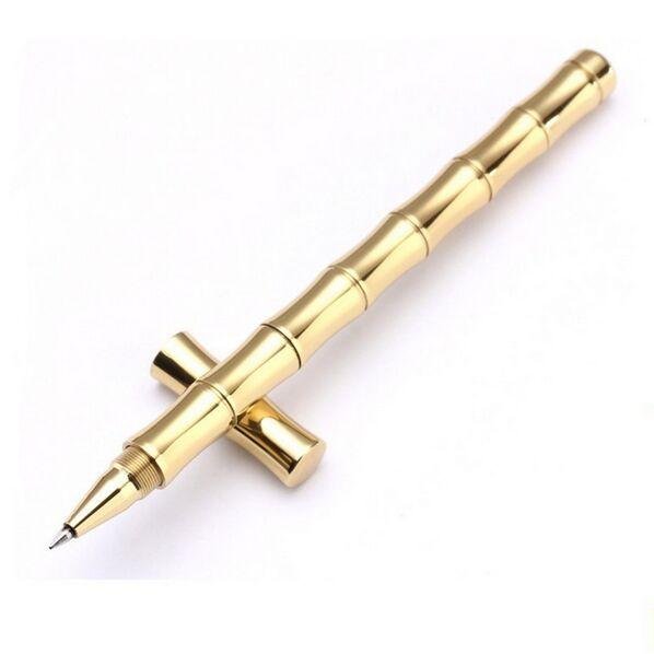 New Marker Tactical Pen Self Defense Gel Pen Copper Metal Handmade Brass Favorite Neutral Marker Outdoor Safety Tool