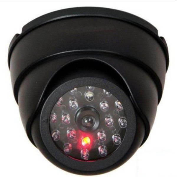 False Dummy Dome Fake Security Camera CCTV IR LED W/ Flashing Red LED Light