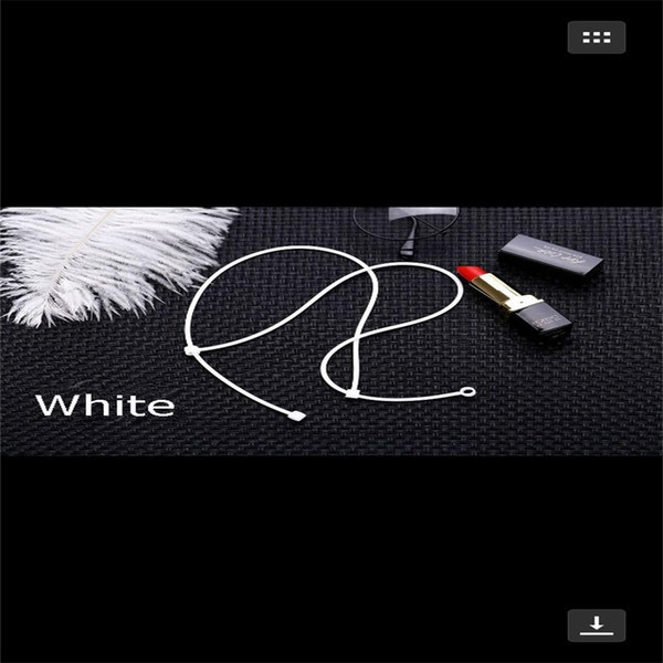 Silicone anti-lost Strap Loop String Rope Cord For Apple AirPods wireless Earphone Accessories earphones wire protect tpe flat line with box