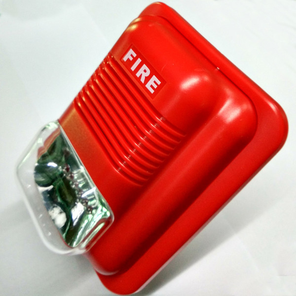 2 wired conventional sounder strobe sound detector horns audible and visual Alarm Siren for fire alarm system 100db 24VDC