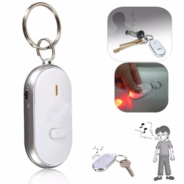 12PCS LED Whistle Key Finder With Key Chain Discoverer Detector Prevent Key Lost Inductor Whistle Sound Control