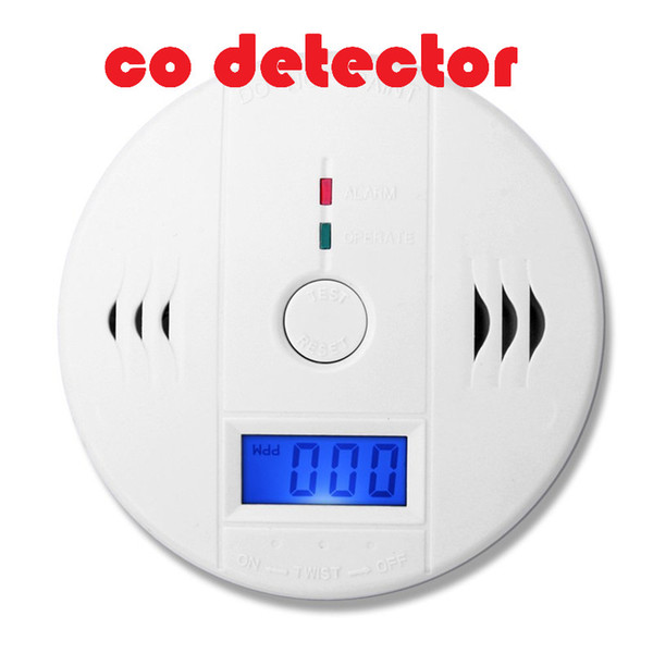 2016 NEW CO Detector Carbon Alarm systems Tester Detector Gas Fire Poisoning Detectors LCD Display Security Home Safety Alarms Detectors