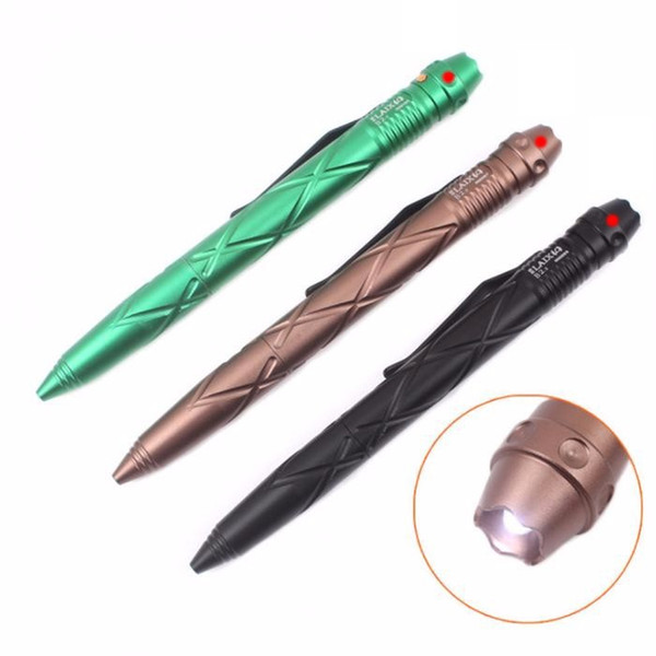 CDT 1pc AP009 Women Security Defense Tactical Pen Pencil High Brightness LED Lights EDC Portable Air Aluminum Alloy Auto Escape