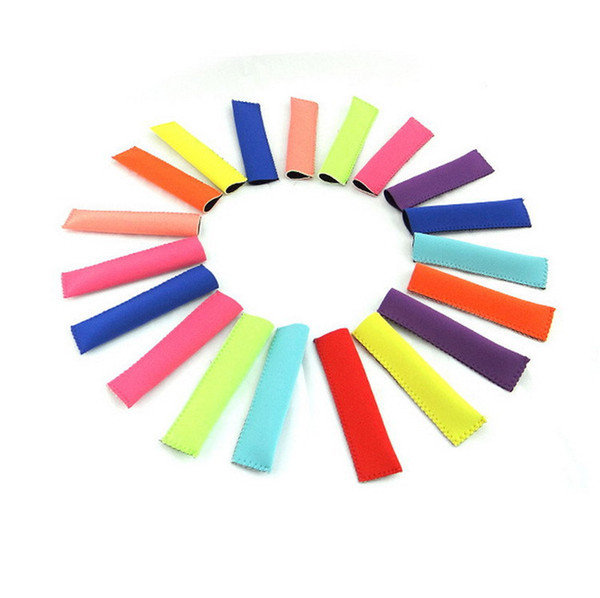 Wholesale Popsicle Holders Pop Ice Sleeves Freezer Pop Holders 15x4.2cm for Kids Summer Kitchen Tools free DHL