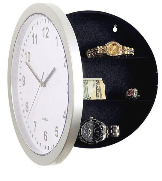 Creative Wall Clock Hidden Secret Safe Box for cash money jewelry Storage Security Safes