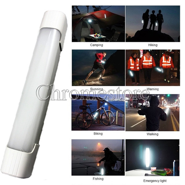 LED Portable Emergency Light Outdoor Rechargeable Flashlight Tube Camping Lamp Lights Adjustable Brightness USB charge SOS mode Power Bank