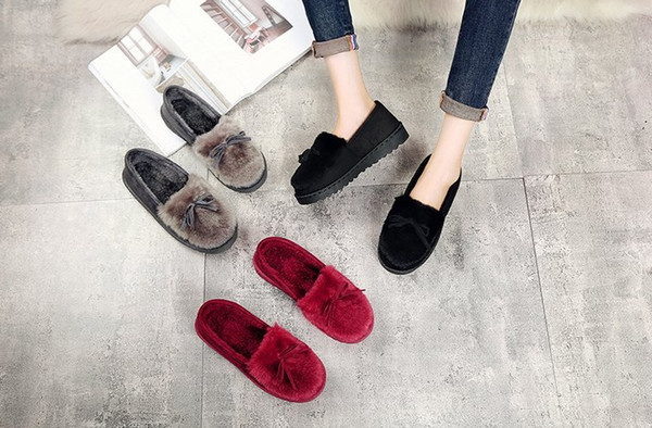 Yaqin ladies shoes warm shock plus velvet short canister boots thickened essential antiskid shoes outdoor warm tide