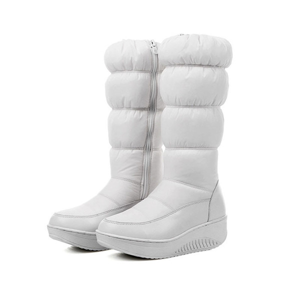 Winter Warm Women think Over-the-knee Zip Snow Boots Rount Toe Wedge heels platform Zipper boot Women's winter boots.HX-88