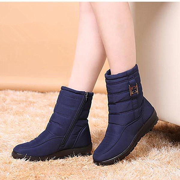 Snow boots women fashion casual cozy winter boots women shoes keep warm round toe zipper women boots shoes plus Size