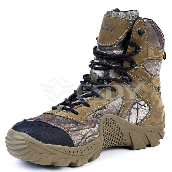 Winter Men Boots Military Camouflage Casual Tactical Leather Combat Army Men's Ankle Safety Work Shoes