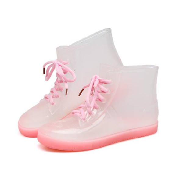 New trend women's PVC transparent booties Internet celebrity favorate designer shoes sandals Special style rain booties TY-100