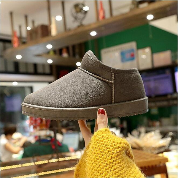 2018 Autumn winter New Women Ankle Boots Knitting wool Flat bottom Martin boots Fashion casual shoes Cotton-padded shoes Adding cotton DDS25