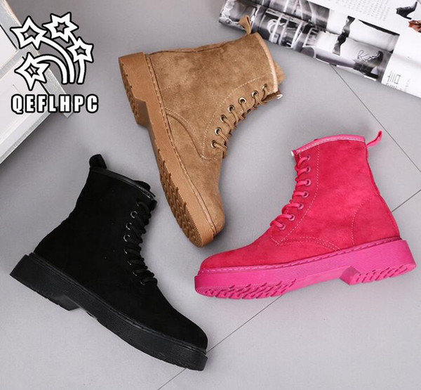 2018 new Women's shoes Winter Half boots Casual fashion Women's boots Keep warm Martin Leather PU Antiskid and wear-resistant T209