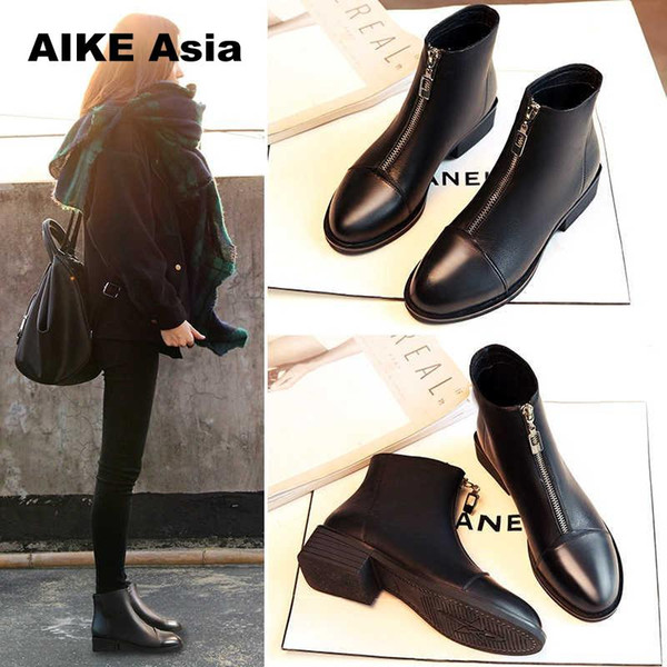 2019 Slip On Elastic Band Rubber Boots Winter Arrival Ankle  Boots Women Shoes Autumn Square Heel Female Footwear