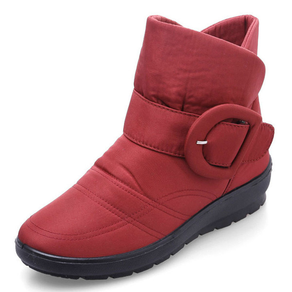 2019 The new non-slip waterproof winter boots plus cotton velvet women shoes warm light snow boots