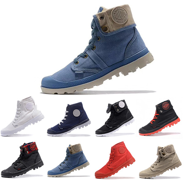 2019 Newest PALLADIUM Pallabrouse Men High Army Military Ankle mens women boots Canvas Sneakers Casual Man Anti-Slip designer Shoes 36-45