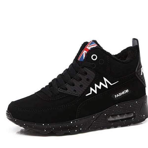 2019 autumn and winter casual shoes women's snow boots warm fur women's cotton shoes with air cushion shoes X10