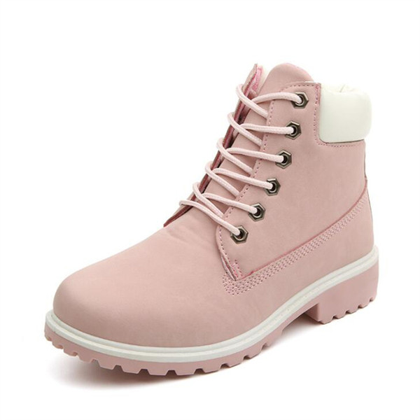 High Quality Women Boots Winter Casual Brand Warm Shoes Leather Fashion Boots Shoes Large size woman Martin boots X50