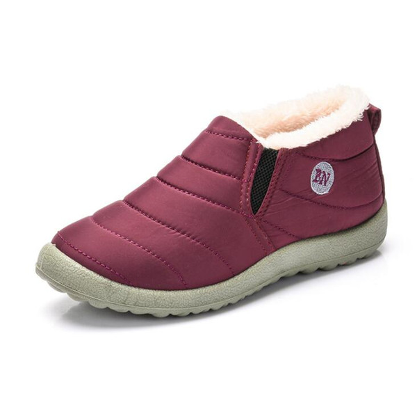 Waterproof winter ankle boots women's non-slip size 35-39 snow boots warm plush casual cotton casual shoes Mother boots X60