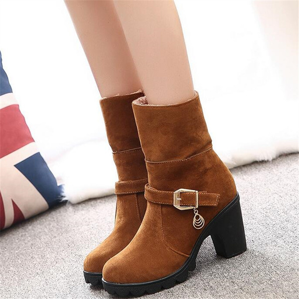 New women winter boots platform ladies shoes winter ladies rubber boots spring ladies and ankle boots warm plush shoes X25