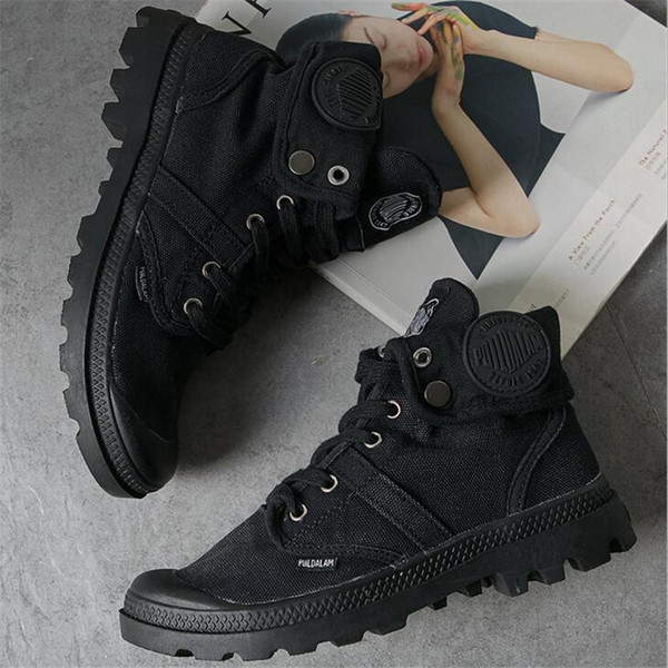 Spring high top female canvas boots Retro style wild hiking boots for women Deodorant and durable Martin boots X42