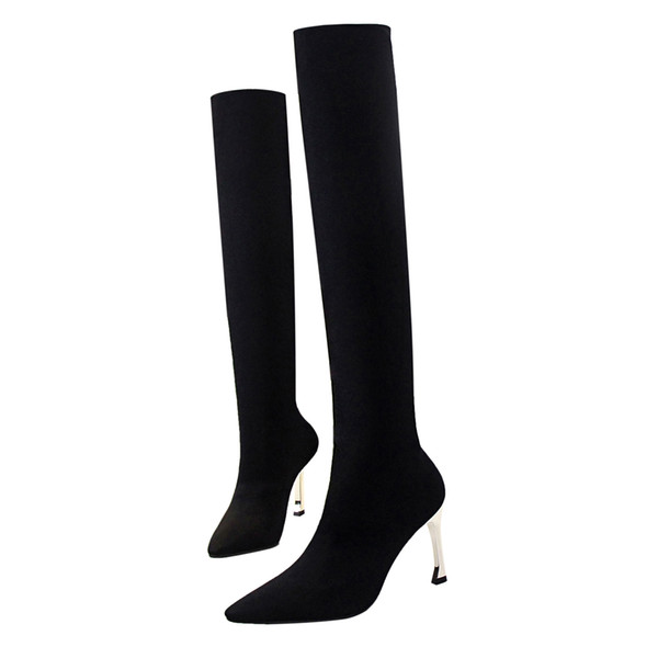 Sexy Thigh-high Lady Knee Boot Dress Shoes Women High Heels Festival Party Wedding Shoes Slim Formal Pumps Heels Long Boots GWS580