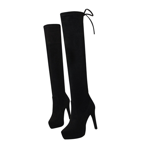 Fashion Thigh-high Lady Knee Boot Dress Shoes Women High Heels Festival Party Wedding Shoes Slim Formal Pumps Heels Long Boots GWS581