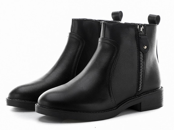 2018 new Ins popular Women martin boots simply designer pu shoes England style ankle boots zy833