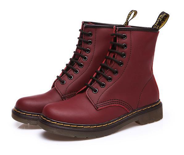 Womens martin boots half shoes genuine leather boots cow muscle sole lace up shoes for Women zy920