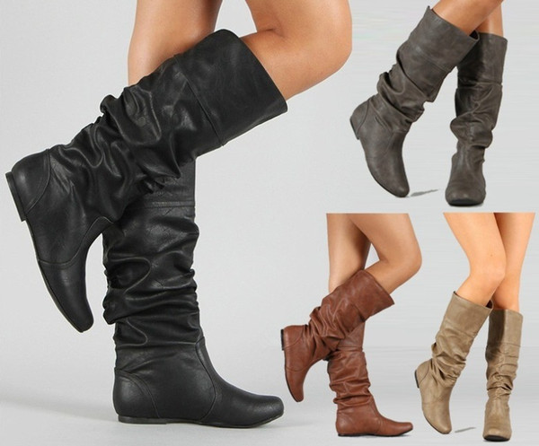 Knee High Boots Women Soft Leather Knee Shoes Comfortable Women Long Boots Shoes scarpe donna estive comode