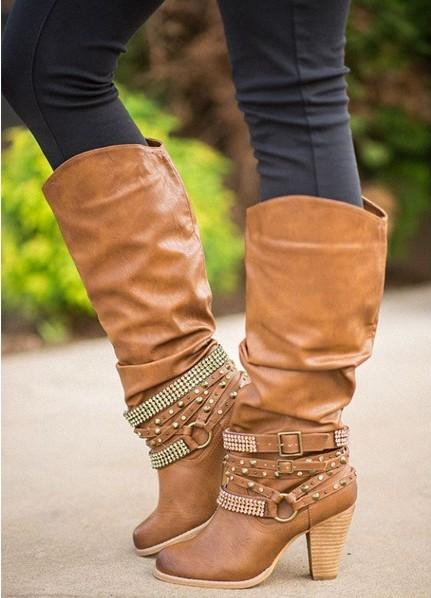 Women Casual Shoes Front Straps Round Toe Low Heel Ankle Boots PU Leather Fashion Zipper Motorcycle Boots Winter Shoes