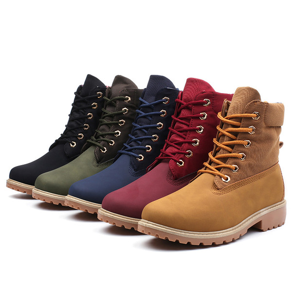 Mens Autumn Winter women military Boots Outdoor head shoes female size casual female short Martin Boot