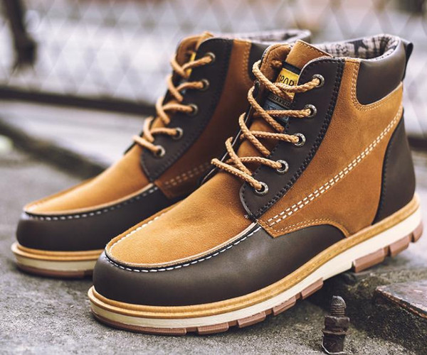 New 2019 high to help men's shoes fashion leather boots casual shoes tooling shoes Martin boots shike59