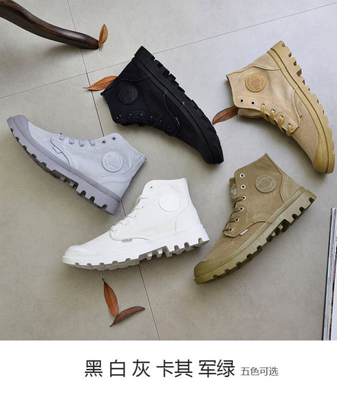 2019 Spring autumn high mens womens shoes canvas shoes men's military boots trend retro casual shoes outdoor Paladin Martin boots