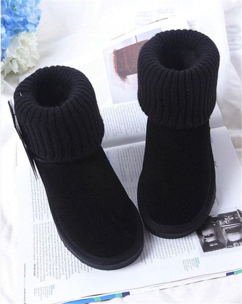 Large Size Fashion Womens Snow Boots cowhide Plush Warm High-quality Ankle Boots Australia Classic Women's winter boots Casual Shoes