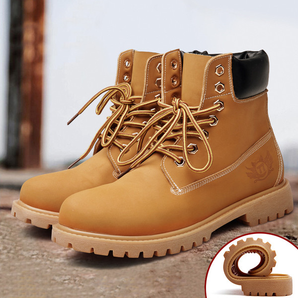 factory wholesales Martin Boots Men 2018 autumn new men's casual wear boots round head rough with rhubarb boots brand designer