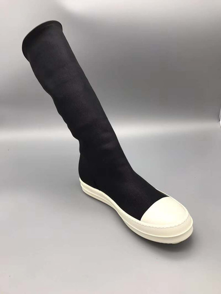 New list fashion genuine leather stretch suede knee boots Factory outlet long-barreled sheepskin trend high heel socks boots