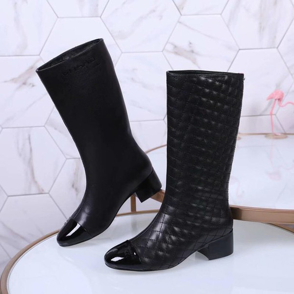 Knee High Flat Boots Color Long Booties Female Fashion Brand Leather Womens Boot Women Shoes