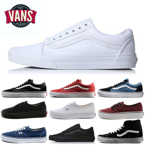 Fashion Van Old Skool Canvas Shoes Designer Men Sneakers Sports Skateboarding Women Mens all black white Training van baskets Casual Shoe