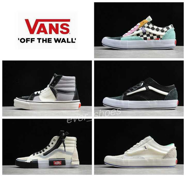 New Vans Vault SK8-Hi Bricolage Cap LX Old Skool Men Women Casual Designer Shoes Canvas zapatillas de deporte Platform Sport Sneakers