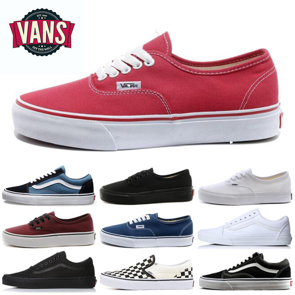 Cheap van old skool Men Women Casual shoes all white black Skateboard Mens van baskets Canvas Sports Casual Shoes Sneaker