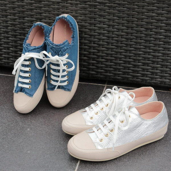 Sheep Leather Sneaker Causal Street Fashion Shoes