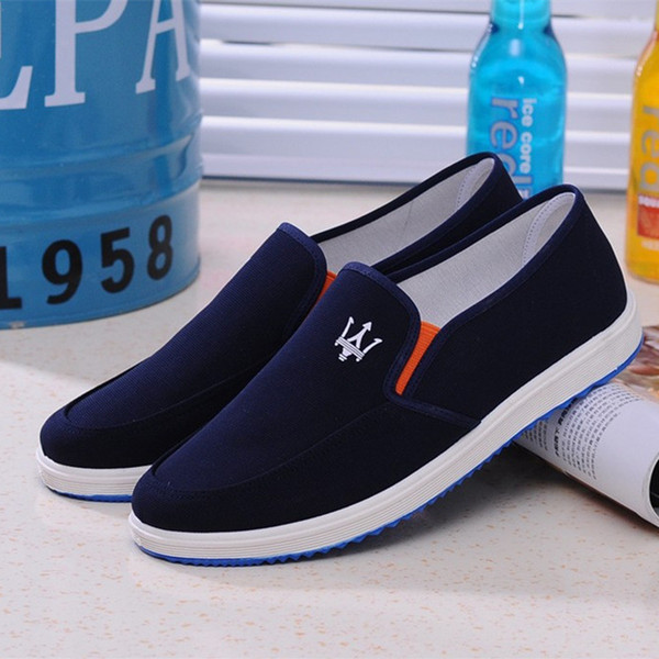 Luxury Brand Men Designer Loafers Breathable Casual Canvas Shoes Slip-On Maserati Shoes Men Driving Shoes Man Footwear Black Blue Gray