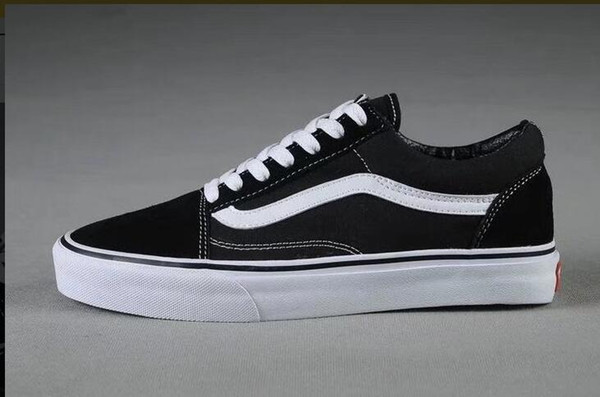 2019 Classics Old Skool Canvas Men Women Casual Shoes Classic Black White Vanss Skateboard Shoes