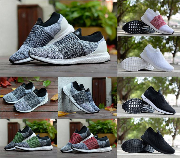 2018 wholesale UltraBOOST Laceless Socks Ultra BOOST Laceless casual shoes for Top quality Black Split White Men Women Trainner sports shoe